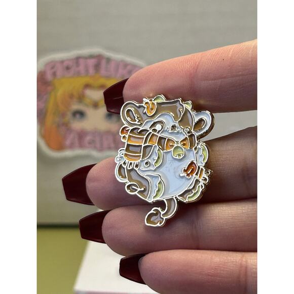 Bright Bat Enamel Pin Fall Autumn Leaves Cow - Picture 6 of 9